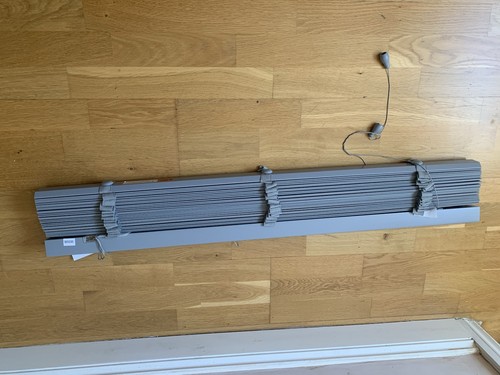 Grey faux wood wooden venetian - wood,