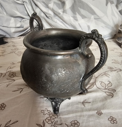 Antique style engraved - engraved, floral