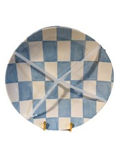 Set 4 Checkered Blue White