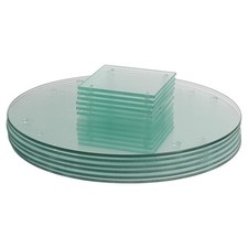 12pc Clear 30cm Round Glass