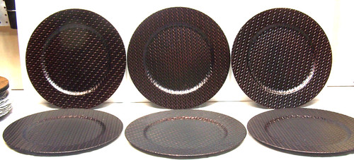 Rattan wicker charger plates - 6,