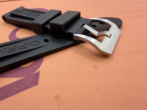 24mm black rubber strap - 24mm,