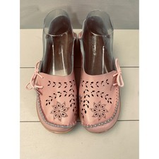 Socofy pink leather floral - leather,
