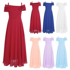 UK Girls Party Dress Flower Wedding Bridesmaid Dress Baby Pageant Formal Dress