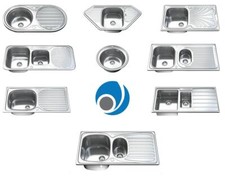 Stainless Steel Kitchen Sink Single Bowl Inset with Drainer Free Waste Drainer