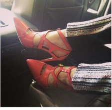 RUPERT SANDERSON Women’s Red Heels Pumps Shoes Size UK 5.5 EUR 38.5