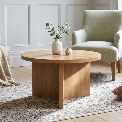 Round coffee table - table, wooden