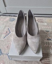 Jigsaw Grey Suede Court Shoes