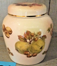 Vintage Jar / Ginger Jar - Palissy Royal Worcester  - Fruit Design - 9.5cm Tall