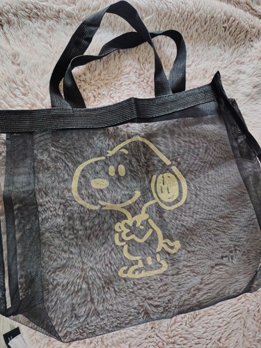 Snoopy mesh transparent tote - transparent,