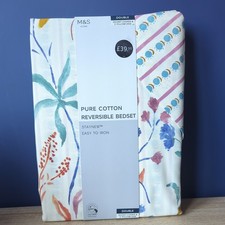 M&S HOME DOUBLE DUVET SET pure