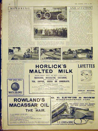 Old antique print - old, motor-car