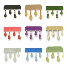 Designer Beaded Trimming For Curtain Blinds 12 Colours Sold By The Metre