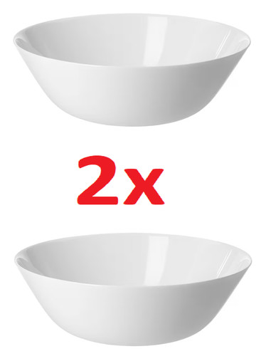 Oftast white serving - white,
