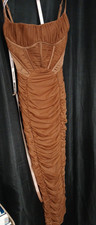 House of CB mocha corset maxi