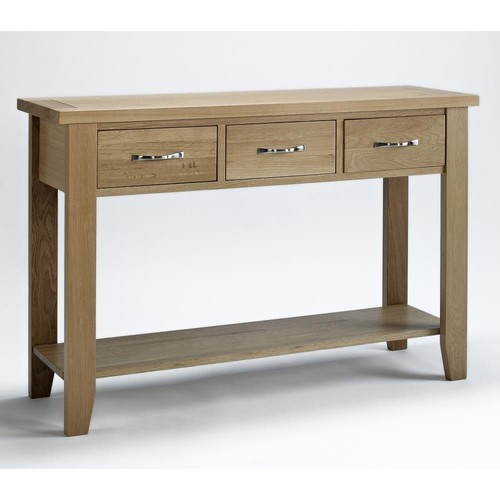 Solid oak large console - oak, table