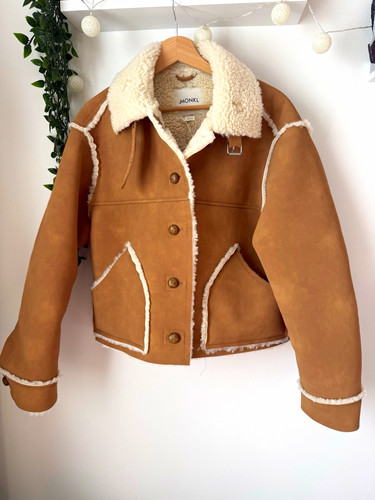 Monki brown faux shearling - monki,