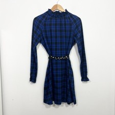 Maje Blue Black Checked Cotton