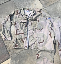 US Army Desert Tricolour BDU Combat Uniform Set Shirt/Jacket and Trousers Medium