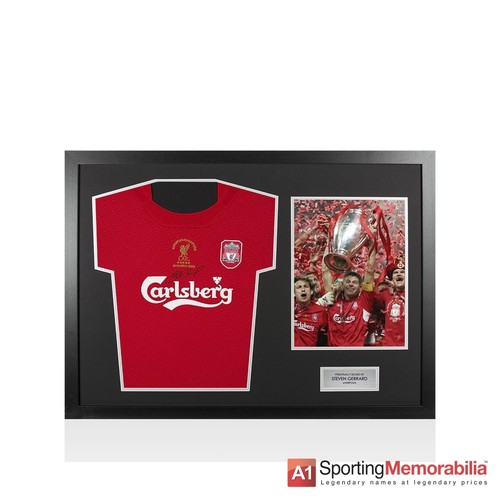 Framed steven gerrard signed - framed,
