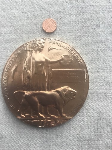 Ww1 death plaque - plaque, (replica)