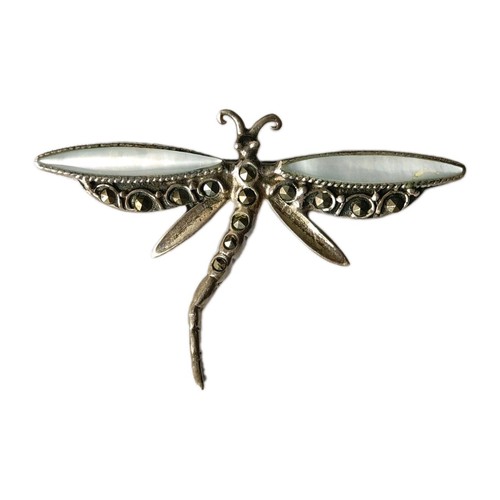 Sterling silver dragonfly - silver,