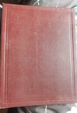 france & colonies stamps in burgandy stamp album / binder