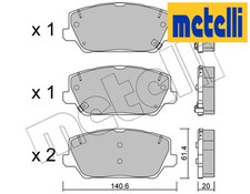 FRONT BRAKE PADS SET 22-1241-0