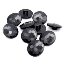 BLACK FACETED SHANK BUTTONS