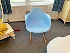 Retro “Eames” style plastic / chrome /wood rocking chair, West Yorks. location