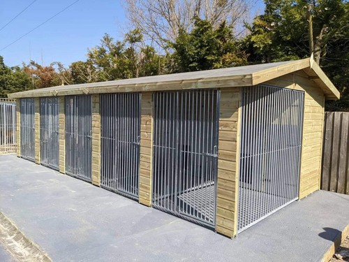 Five bay dog kennel - ft,