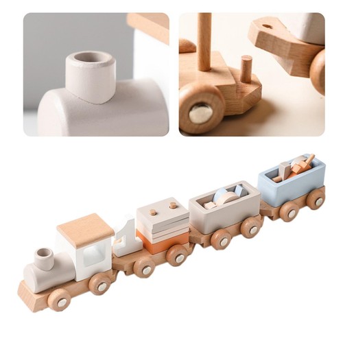 Wooden train birthday toy - wooden,