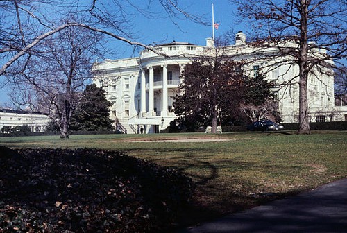 The flag white house flies - the,