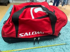 Large Salomon Wheelie Bag / Holdall / Telescopic Handle / Approx 90L / Red / Ski