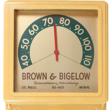 Antique Thermometer VTG Art Deco Advertising BROWN & BIGELOW St Paul Bakelite