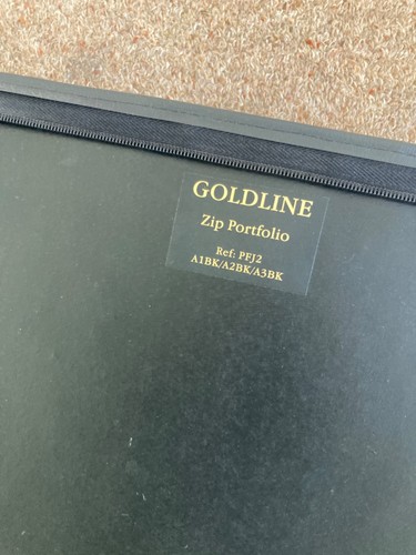 Goldline zip portfolio black - zip,