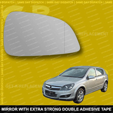 For Vauxhall Astra H wing mirror glass 09-10 Right side Aspherical Wide Angle