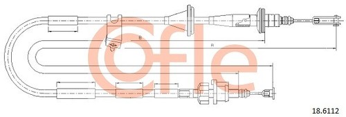 Cofle 6112 clutch - clutch, cable