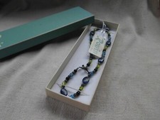 RONIN GEMSTONE JEWELLERY BOXED LAPIZ LAZULI 'MARINA 1' NECKLACE MADE WALES