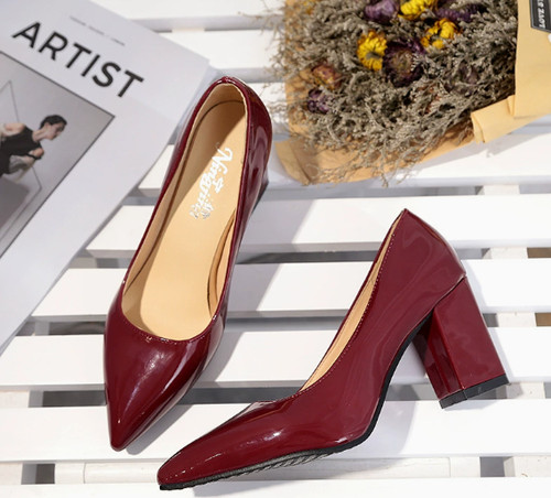Chunky heels pumps - chunky, pointy
