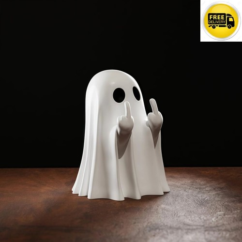 Cute middle finger ghost - middle,
