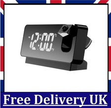 Digital LED Projection Alarm Clock Temperature Snooze Dimmer Ceiling Projector