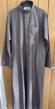 AlShiaka Mens Thobe 55M Grey
