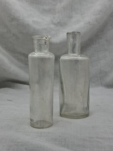 Pair antique glass - of,