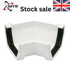 WHITE Square 135 Angle Gutter