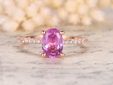 2ct Lab-Created Oval Pink