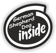 German Shepherd Inside Dog Sticker / Vinyl Waterproof Car Decals Graphics