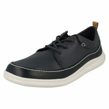 Boys Clarks Elasticated Lace Detailed Shoes Cloud Blaze
