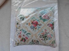 VINTAGE NORA BARTON CUSHION EMBROIDERY KIT  ~ VICTORIAN FLOWER ~