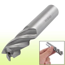 16mm x 16mm 4 HSS End Mill Milling Cutter 95mm Length 4 Flutes Straight Shank